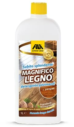 FILA Surface Care Solutions, MAGNIFICO LEGNO, Detergente Parquet, Studiato per la Pulizia Parquet e Laminato, Detergente Lava Parquet Profumato al Legno di Cedro, Adatto per le Superfici Delicate,1L
