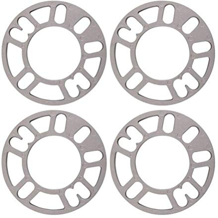 BESPORTBLE 4Pcs 3mm Separadores de Rueda Cuñas Placa Aleación Aluminio 4 y 5 Stud para Autocar Universal