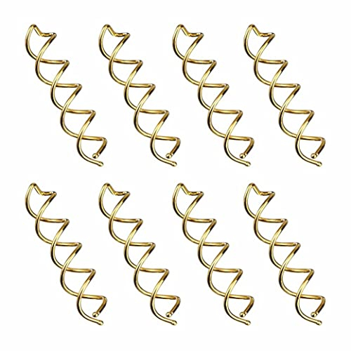 Spiraler Bobby Haarnadel Nicht kratzende runde Spitzen Spiralhaar Clip Spin Clip Schnellschraube Haarnadeln Spiraler Haarnadel für DIY Friseur 10pcs - Golden