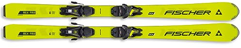 Skidor barnskidor ungdomsskidor alpinskidor – Fischer RC4 Pro JRS – 160 cm – inkl. bindning FS7 CA JRS Z2-7.5 – lämplig för pojkar och flickor – för avancerade till goda skidåkare