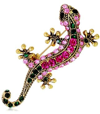 JINZIJINYU Broche Bijoux Femme Broche Lézard Incrustée De Strass Broche En Alliage Pour Animaux Accessoires De Corsage Bijoux