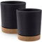 PECZEKO Pot de Fleurs Mat, Pot de Plantes en Plastique, Pot décoratif pour Grandes et Petites Plantes, Lot de 2 Pots de Fleurs, Pots de Fleurs, Pots à Herbes (2 pièces), Anthracite, ø 20 cm