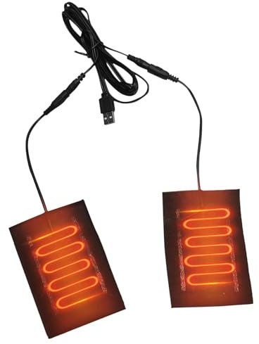 USB Heizkissen - 5V Elektrisches Heizkissen, Handschuhe Heizkissen | Innovative Premium Beheizte Handschuheinlagen, Effektives USB Beheiztes Pad für Damen Herren, Handschuhe, Kalter Winter 8,5 x 6,5