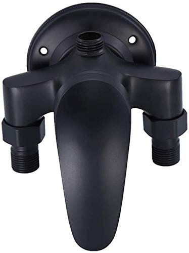 Modern Wall Mounted Brass Bathroom Shower Mixer Taps Single Lever Cold and Hot Water Faucet Kit for Garden and Outdoor Use Black Paint Finish