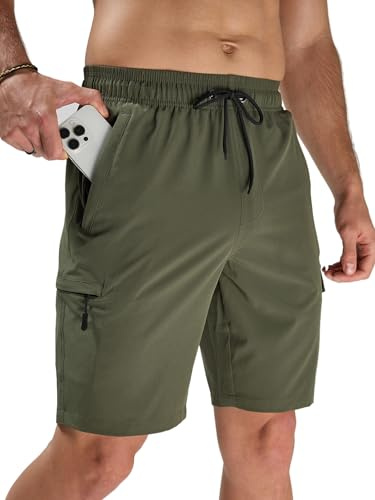 ARCWEG Badshorts Män Långa Badshorts Och Shorts Med Dragkedja Fickor Svart För Gym Simning Löpning