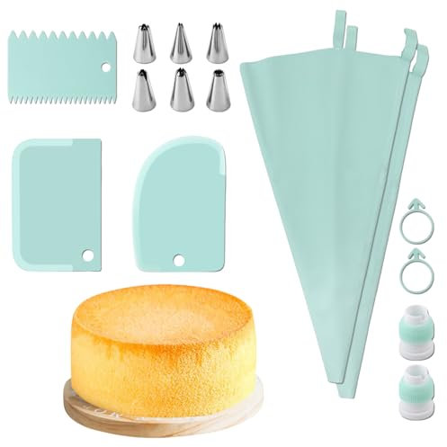 Set di sac à poche e punte, kit professionale per glassare | Set di utensili per tubazioni con punte multiple, sacchetti facili da impugnare, accessori decorativi per cupcake, dessert, dolcetti per
