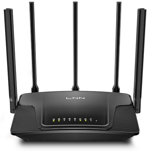 LNN Wi-Fi 6 Router, 3000Mbps Dual Band Wireless Gigabit Routers for Gaming, 20+ Devices Support with OFDMA, 2000 Sq.Ft Coverage, FCC Certified