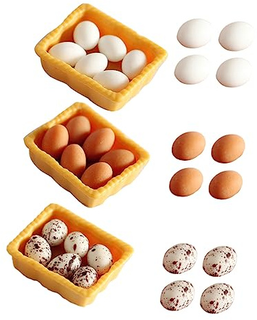 HONITANO Mini Cestino Per Uova Decorazione in Miniatura Simulazione Di Accessorio Per Mini Casa Resistenze e Durevoli Design e Realistico