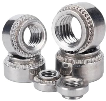 Dado autobloccante M3 M4 M5 M6 M8 M10 in acciaio inossidabile 316 A4 CLS Inserto for dadi Rivnut Pressa for dadi a pressare Piastra 0,8-3,2 mm(M5-1(50pcs))