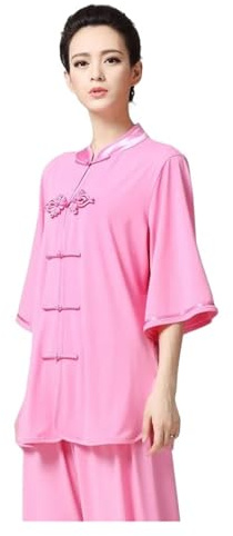 Tai Chi-dräkt, Kung Fu Suit Flerfärgad Flera storlekar Dam Flicka Sommar Tai Chi Uniform(Color:3,S)