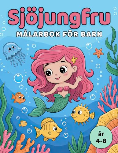 Sjöjungfru Målarbok För Barn 4-8 år