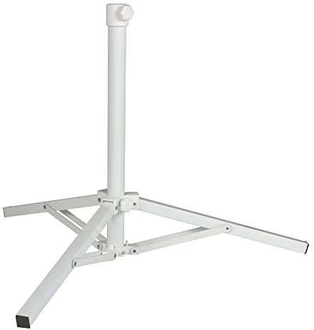 AKTIVE 53760 Sonnenschirmständer mit 3 klappbaren Beinen, 79 x 69 x 57 cm, weiß