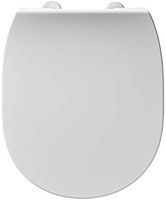 Ideal Standard – Concept Toilet seat and Cover, Sandwich Design, Round, Soft-Close seat with Quick-Release Function for Easy Cleaning, Scratch-Resistant duroplast, White Glossy