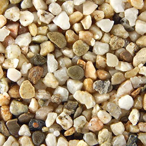 Terralith Steinteppich Marmor Komplett-Set für 1qm - Körnung: fein - 2-4mm mit Polyurethan Bindemittel - für Außen in grau (natura)