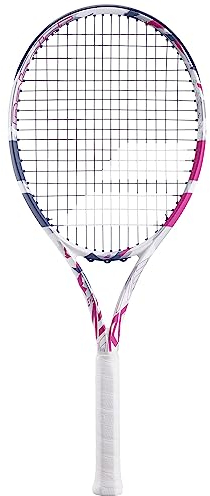 Babolat, Raquette de Tennis Evo Aero Pink Cordée pour Adulte, Idéale pour Progresser, Puissance et Confort, Cadre Aérodynamique Spin Alpha, Taille Grip 1, Marque Française, Rose