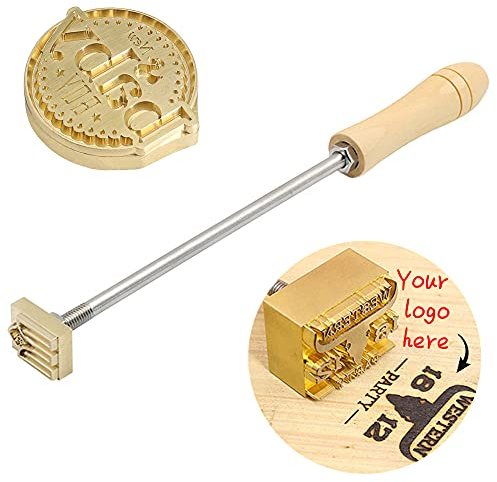 Benutzerdefiniertes Logo-Brandeisen für Holz, personalisiertes Brandeisen-Heizstempel-Kit, benutzerdefinierte Holzbrennstempel-Heizung für Leder, Holz, Papier, Kuchen, Brotbacken