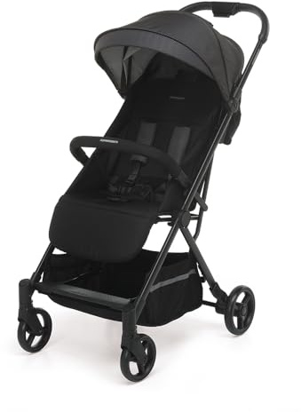 Foppapedretti Passeggino Compatto Voilà, per bambini 0-22 Kg (0-4 anni), Chiusura ad 1 mano, Self-Standing, Schienabile Regolabile, Trasportabile, Porta Oggetti, Telaio in Alluminio, Lava