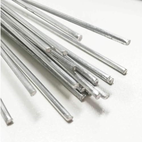 Solution Welding Flux Cored Rods,Flux Core Aluminum Welding Rods Low Temp Aluminum Brazing Rods,Welding Cored Wire Universal Welding Sticks Aluminum Projects (Color : 20PCS, Size : 500mmx2.0mm)