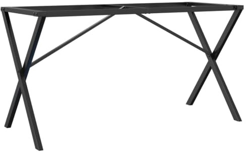vidaXL Patas de Mesa de Comedor Estructura X Acero 120x60x73 cm, Pata de Mesa Auxiliar, Pata de mesita Auxiliar, Pata de Mesa de Metal