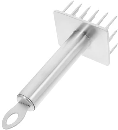 VOSAREA Inseritore di Carne Batticarne Mazzuolo Alimentare Inteneritore Strumento per Carne di Conchiglia Inteneritori Macchina per Allentare La Bistecca Ago Silver Acciaio Inossidabile