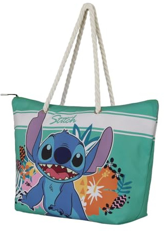 Disney Lilo e Stitch Tropic-Borsa da Spiaggia Soleil, Blu, 52 x 37 cm