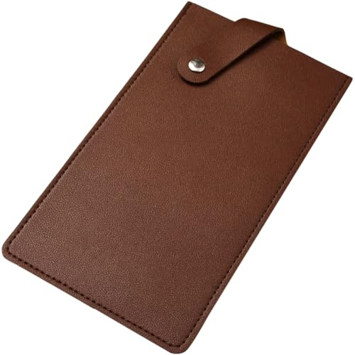 CALFOVERA Custodia Protettiva Universale in Pelle PU per Forbici da Macellaio Impermeabile con Ampio Fodero per Forbici da Cuoco in Pelle Marrone Scuro Resistente con Chiusura A Scatto