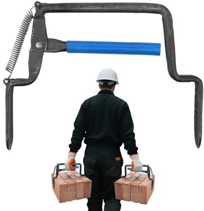 Pince à Brique | Pinces de Manutention en Acier Robuste pour Matériaux - Équipement de Manutention pour les Travaux de Jardin, de Construction et de Rénovation Domestique
