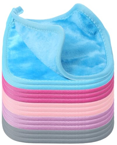 15 Pcs Makeup Remover Cloth Reusable Microfiber Makeup Remover Cloths Microfiber Soft Towels for All Skin Types 6.3 x 6.3 Inch Gray Pink Purple Red Blue