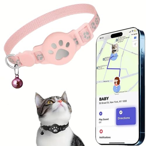 Collare GPS Cat Tracker, Collare GPS Per Gatto E Cane, Senza Abbonamento E Sim, Compatibile Con Android/Harmonyos, IPX5 Resistente Agli Spruzzi (Android, Rosa)