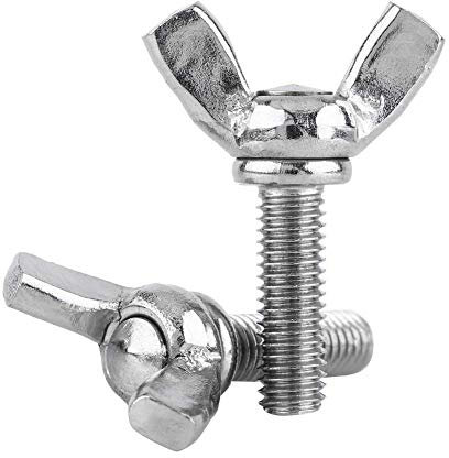 5Pz M6 DIN316 Bulloni in Acciaio a Vite a Farfalla Set di Assortimento in Acciaio Inox 304, Filettatura Completa, Finitura Semplice (M6*16mm)