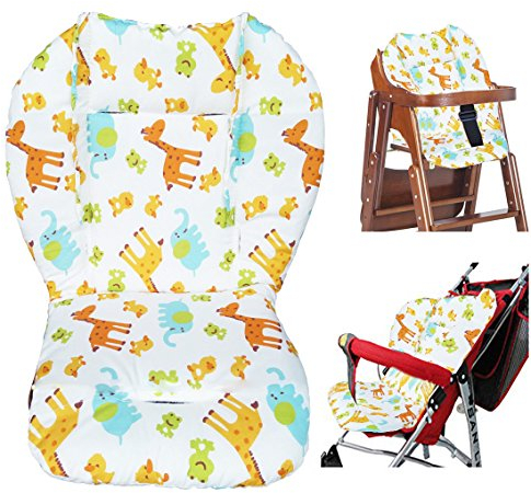 Chaise haute Pad, Amcho bébé Poussette/chaise haute/siège auto Coussin film de et respirant Pad (Animal Pattern)