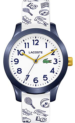 Lacoste Analog Quarzuhr für Kinder Kollektion LACOSTE.12.12 Kids mit Weisses Silikonarmband - 2030011