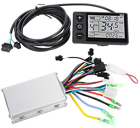 MAGT E-Bike Brushless Motor Controller, 24V-36V Elektrofahrrad Bürstenlose Controller mit Wasserdichte LCD Display Panel für Elektroroller (1#24V-36V)