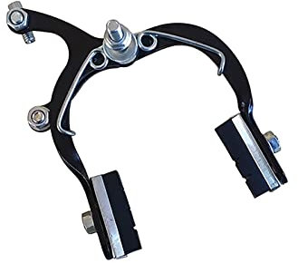 NUHFUFA Bicycle Front Side Pull Brake V Caliper, Replacement Kit for Mountain Bike, Folding Bike Lightweight Aluminum Alloy Rim Brake Clamp Brake with Brake Pads