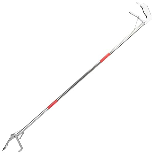 Pesoncarl Snake Grabber Tool 50 3 Sections Snake Grabber Stainless Steel Tongs with Serrated Tooth Heavy Duty Portable Snack Stick for Eel, Fish, Reptile