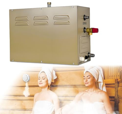 WTRYRN Mecanismo de Ducha para baño de Vapor doméstico, generador de SPA, generador de Vapor para Ducha, Drenaje automático de 77 a 131 °F, para baño, Sauna, SPA y Salones de Belleza. 10.5KW