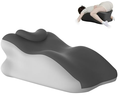 Spark Pillow, 2025 Upgraded The Spark Pillow, Couples 𝗣𝗶𝗹𝗹𝗼𝘄, Ergonomic Rebound Memory Foam Wedge Cushion 27° Angle for Perfect Positioning, Waist Support (Black)
