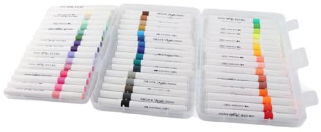 Sorandy Marcadores de Graffiti Brillo Duradero Tinta a Base de Agua de Cobertura Fuerte, 48x Escena aplicable: Metal Porcelana Vidrio (48 colores)