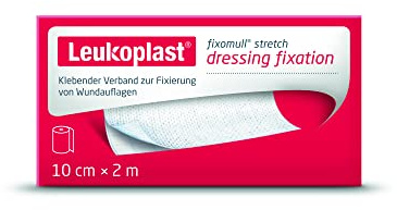 Fixomull® stretch von Leukoplast®, vollflächige Fixierung, 10 cm x 2 m, 1 Rolle, für empfindliche Haut