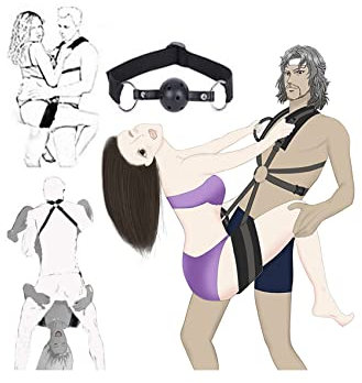 Balançoire sexuelle pour adultes Balançoire érotique pour plafond BDSM Fesselles Ensemble sexuel pour lit Bondage Balançoire sexuelle SM Fétiche Sling Trainer Érotique Sextoy