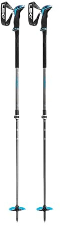 LEKI Guide Lite 2 - Bastoncini da Sci, 110-145 cm, Colore: Nero/Grigio Petrolio