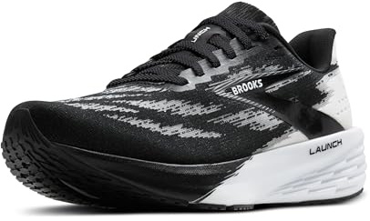 Brooks Men’s Launch 11 Neutral Running Shoe - Black/White - 12.5 Medium