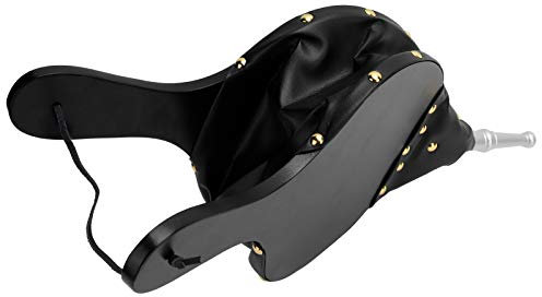 Fdit Soffietto per Barbecue in Legno Pelle Barbecue Che Soffia Aria Barbecue Utensili Manuali 15.6X7.1 Pollici in Legno per Ventilatore Soffietto in Pelle per Barbecue