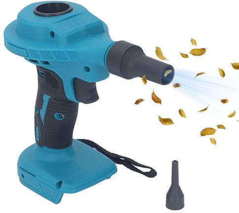 Soplador de Hojas Inalámbrico, Energía Eólica de 8 Niveles, Multiusos, Pequeño Soplador Recargable, Sopladores de Mano con 2 Boquillas, para Interfaz BL1830B-2 BL1850-2
