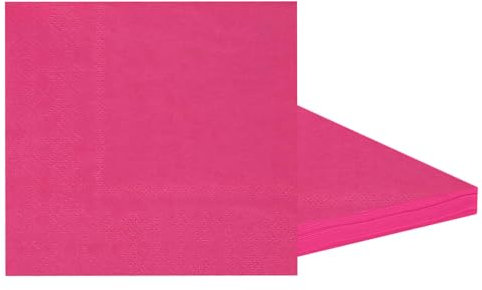 20 Stück Servietten Fuchsia, 2-lagig Table Papierservietten Deko,Gefaltet,33x33cm Servietten aus Watte Einweg-Papier für Hochzeit,Cocktailservietten Kommunion, Braut, Geburtstag, Party, Abendessen