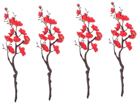 Milisten Lot De 2 Branches De Fleurs Artificielles Fausses Tiges pour Décoration Intérieure 2 Pièces X 2