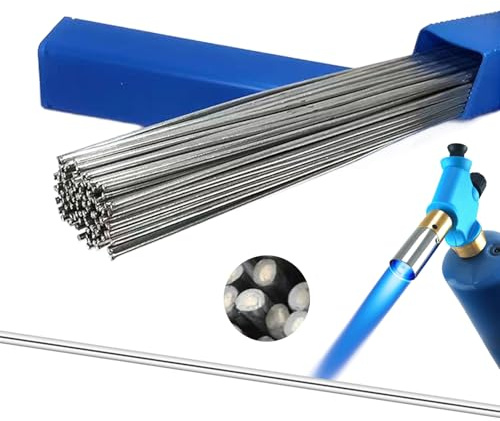 Aluminum Brazing Rods, Aluminum Welding Rods, Welding Sticks, 30pcs Low Melt Welding Rods 716°F-752°F, 2/32x13 Aluminum Rod, No Flux Required Metal Rods for all Position