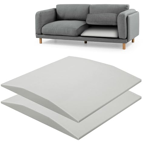 LIROPAU Soffskydd och svampsoffa, stödkuddar, 50 x 50 x 5 cm | Soffa reparationsskum, soffkuddestöd, hög täthet nedhäng reparation ersättning för soffa, soffa, soffa, lovorseat stol (2)