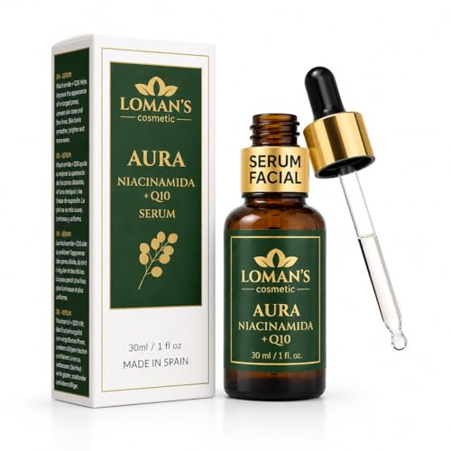 Sérum Niacinamida 10% + Q10 - Suero- Reduce Poros y Marcas de Acné, Piel Grasa y Mixta-Despigmentante - Antiedad- Vegano- Natural y fabricado en España - Loman´sCosmetic - 30 ml