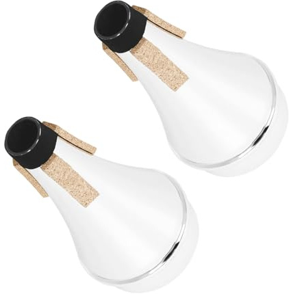 TOYANDONA 2pcs Trumpet Practice Mute Lightweight Straight Mute for Silent Training at Home for Beginners and Professionals Trumpet Noise Reduce Device Plastic
